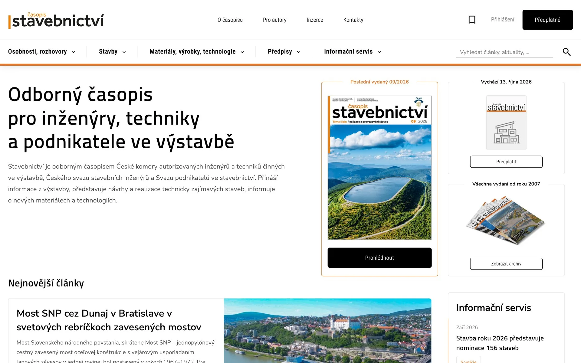 Časopis stavebnictví