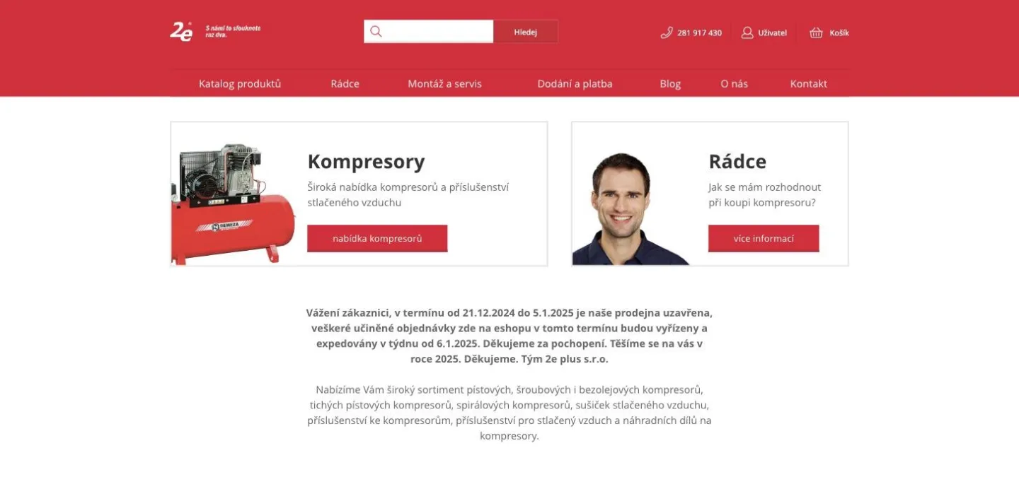 Původní web 2e kompresory